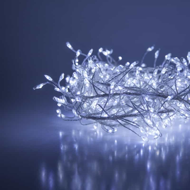 Cool White Led Fairy Lights, Silver Wire