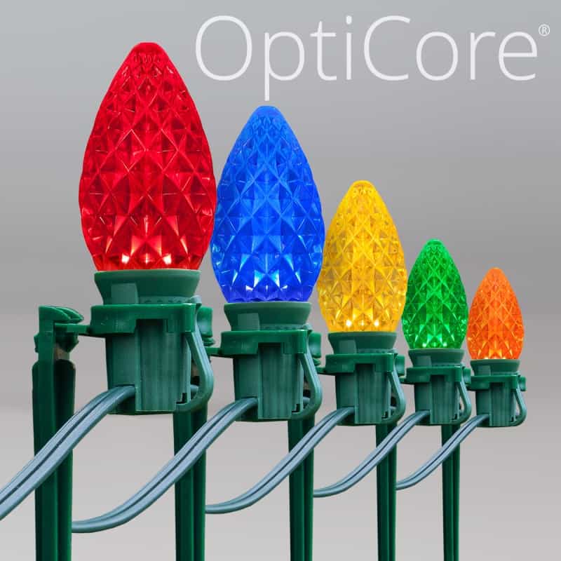 C7 Multicolor Opticore® Christmas Led Pathway Lights, 7.5" Stakes
