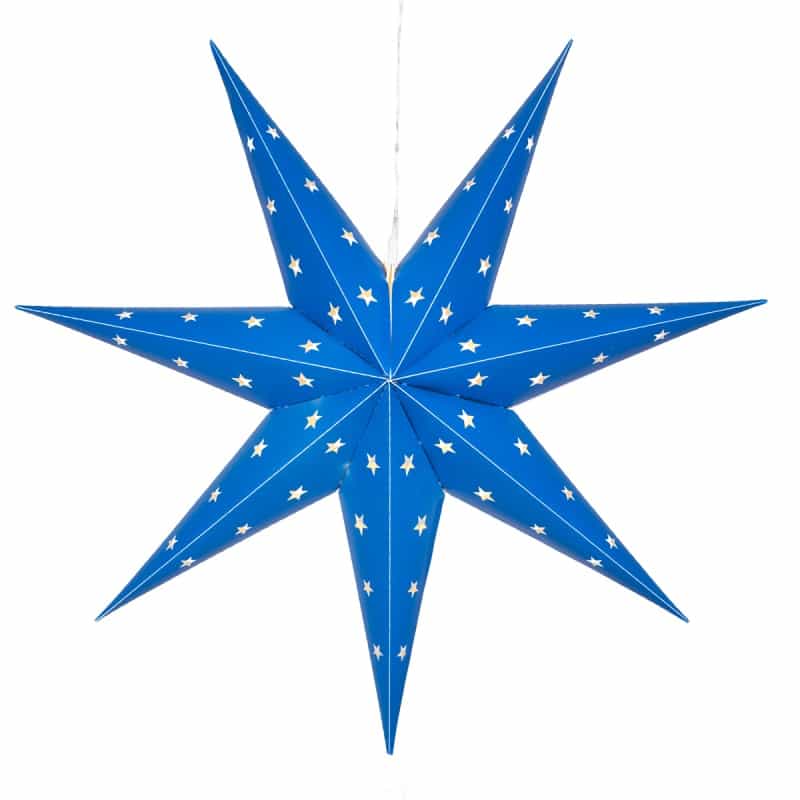 Blue Aurora Superstartm 7 Point Star Light, Fold-Flat, Led Lights, Outdoor Rated