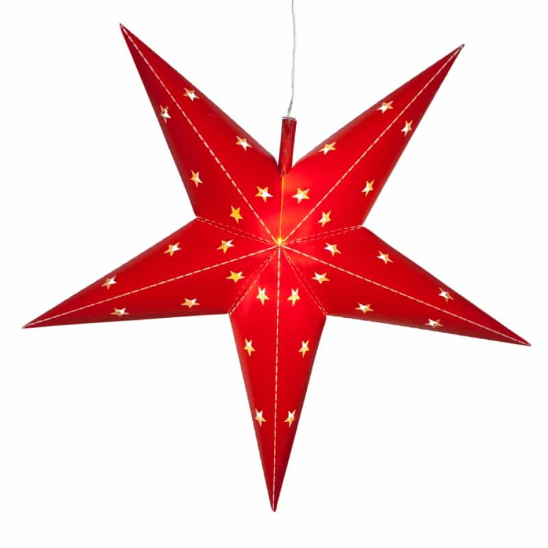Red Aurora Superstartm 5 Point Star Light, Fold-Flat, Led Lights, Outdoor Rated