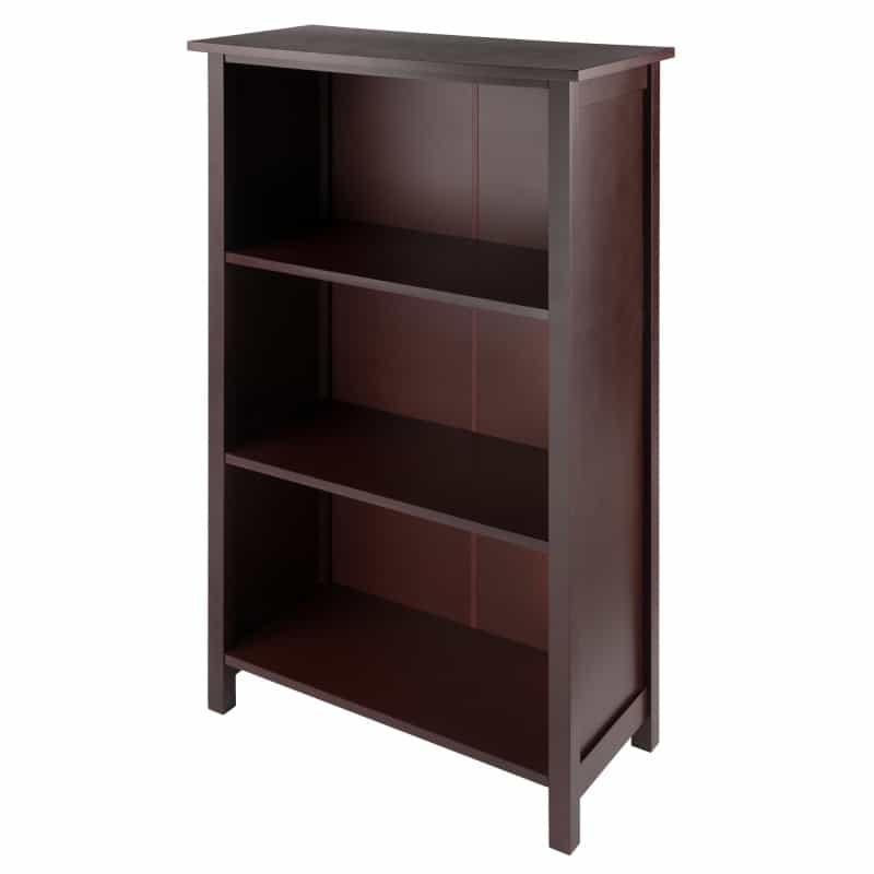Milan 3-Section Bookshelf, Walnut