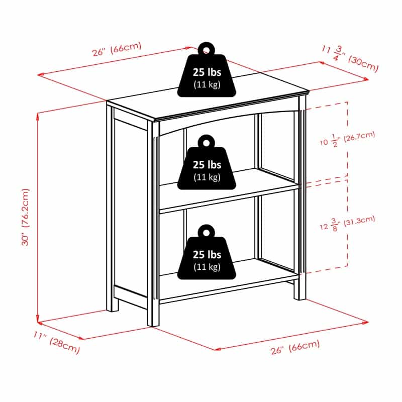 Terrace 2-Section Shelf, 37" Wide, Espresso