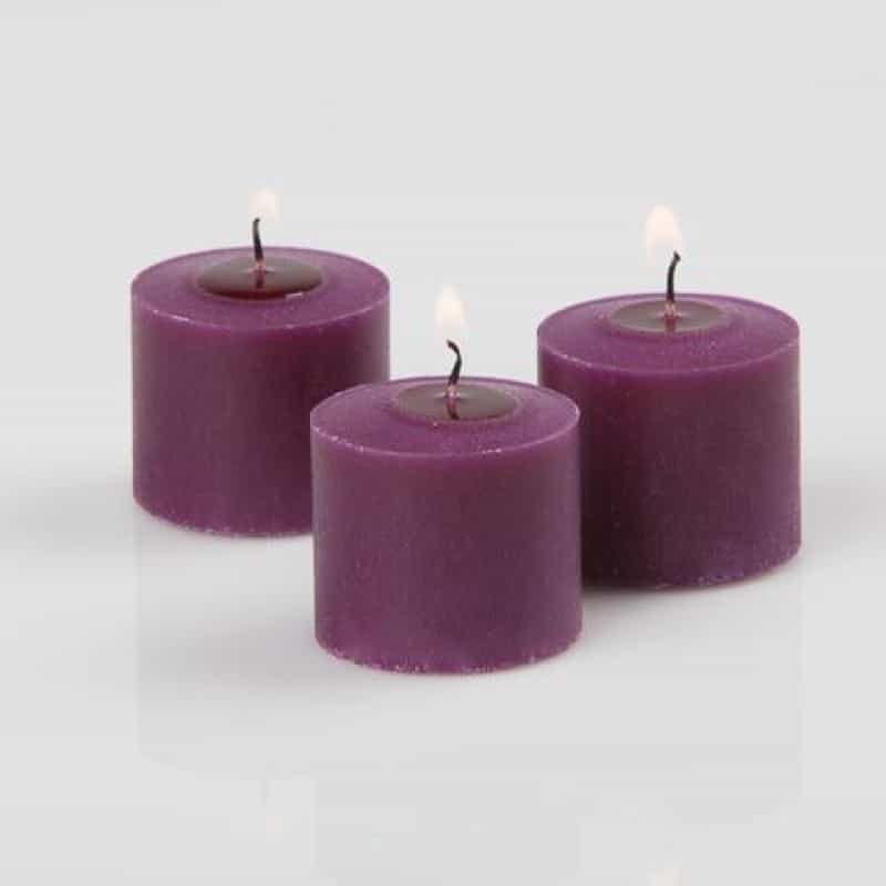 Richland Votive Candles Unscented Purple 10 Hour Set Of 12