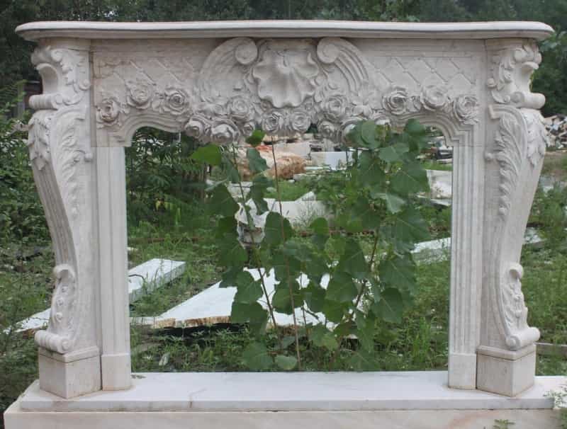 Italy Beige Marble Mantel
