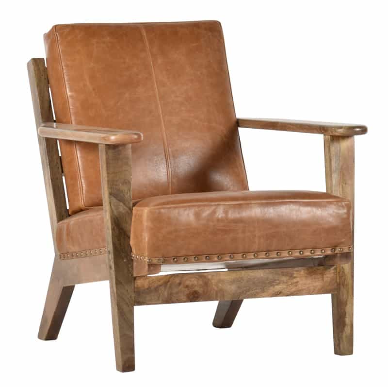 Mountain Tannery Leather Adirondak Chair 30 Inch