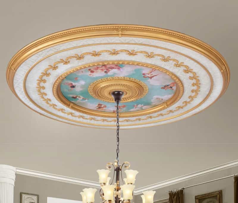 Neoclassical Grand Ceiling Medallion 98 Inch Round