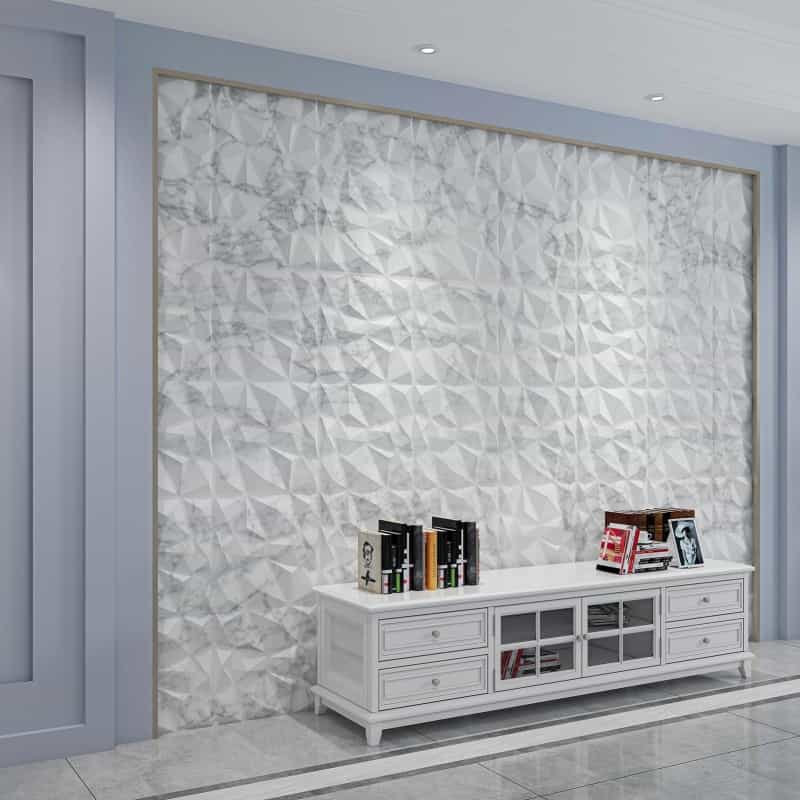 Textures 3D Wall Panels Blue Diamond Wall Design, 12 Tiles 32 Sf