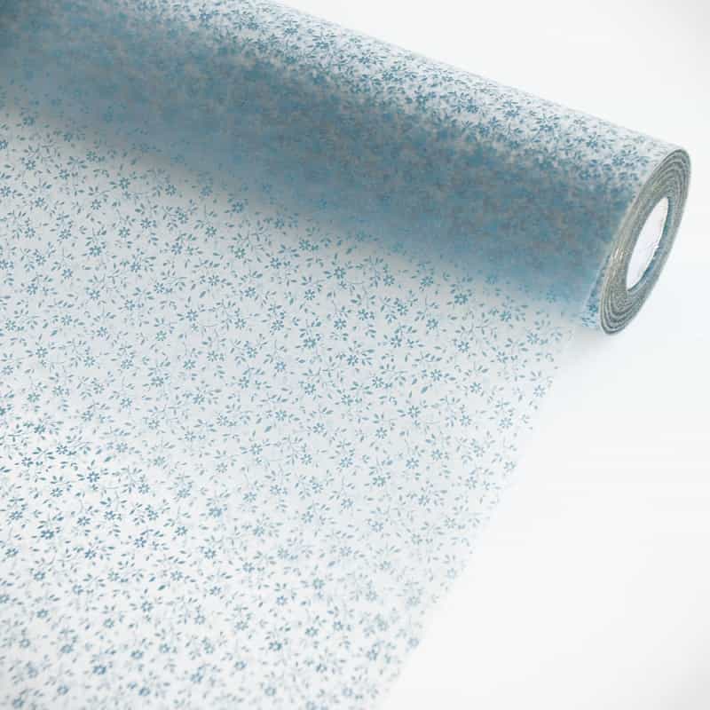 Blue Small Florals - Self-Adhesive Printed Window Film Home Decor