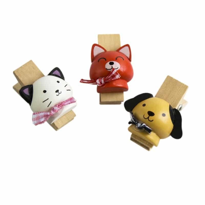 - Wooden Clips / Wooden Clamps - Naughty Animals-3