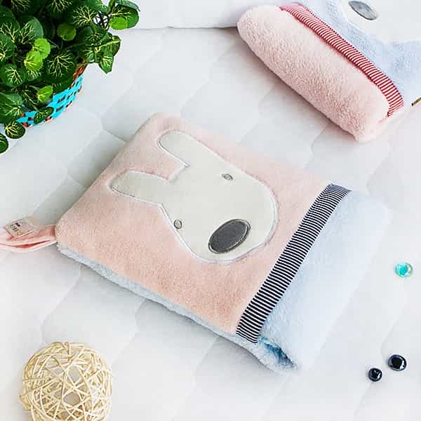 Fleece Throw Blanket Pillow Cushion - Pink Rabbit
