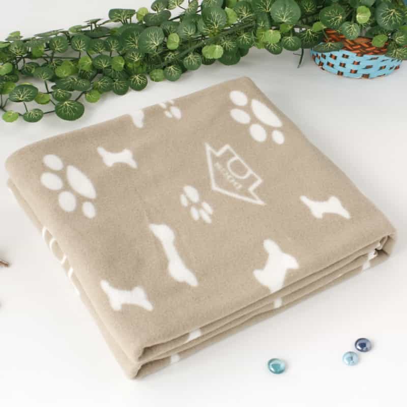 Blancho Soft Coral Fleece Throw Blanket - Puppy Paws & Bones & Kennels