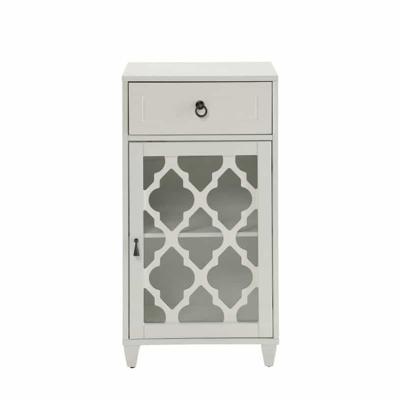 Faddish Side Table, White