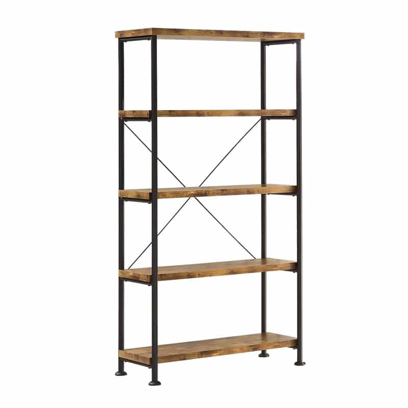 Rustically Designed Bookcase With 4 Open Shelves