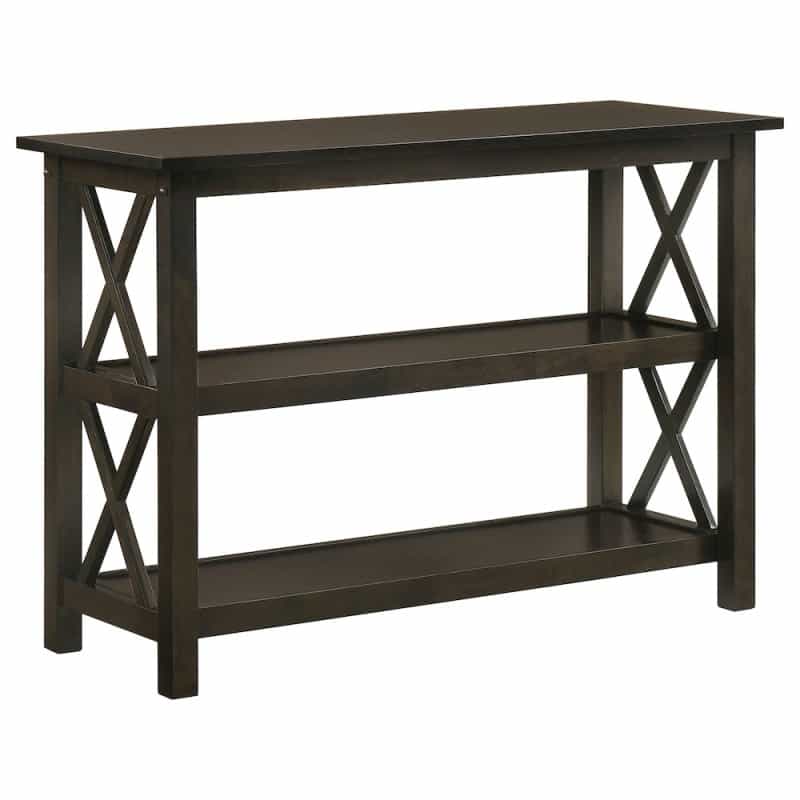 Rachelle 2-Shelf Wood Entryway Console Table Deep Merlot