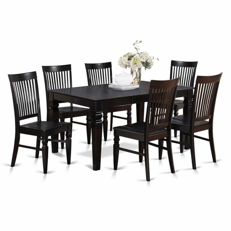 7 Pc Dining Room Set For 6-Dining Table And 6 Dining Chairs