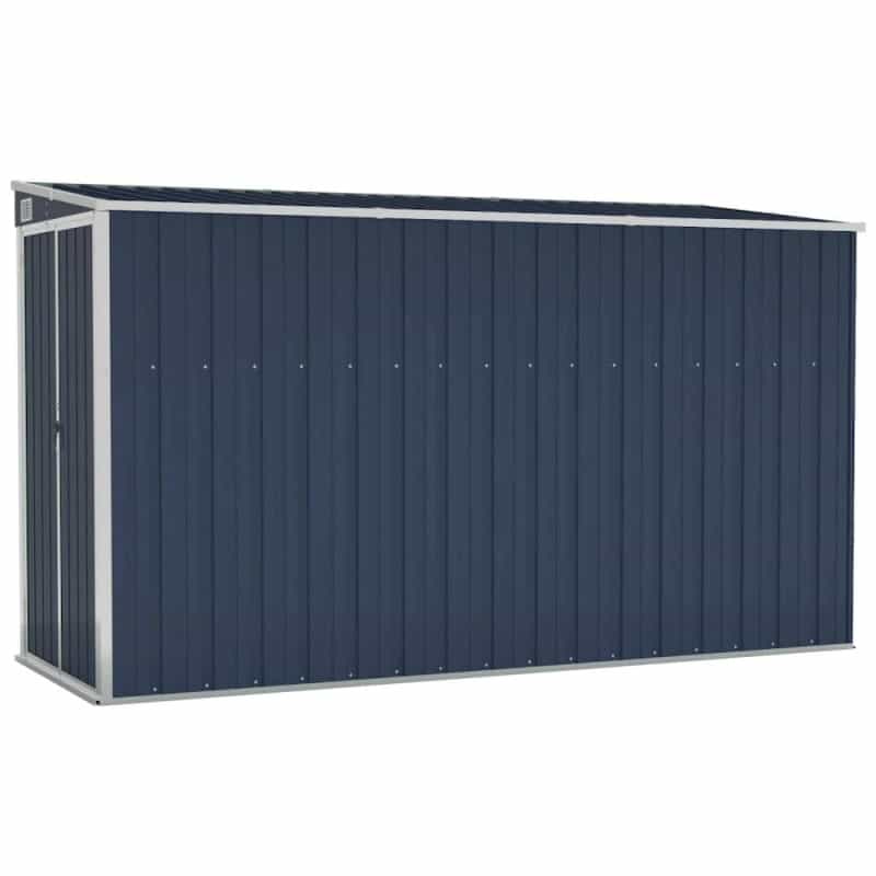 Garden Shed Anthracite Galvanized Steel, Metal Medium Garden Shed