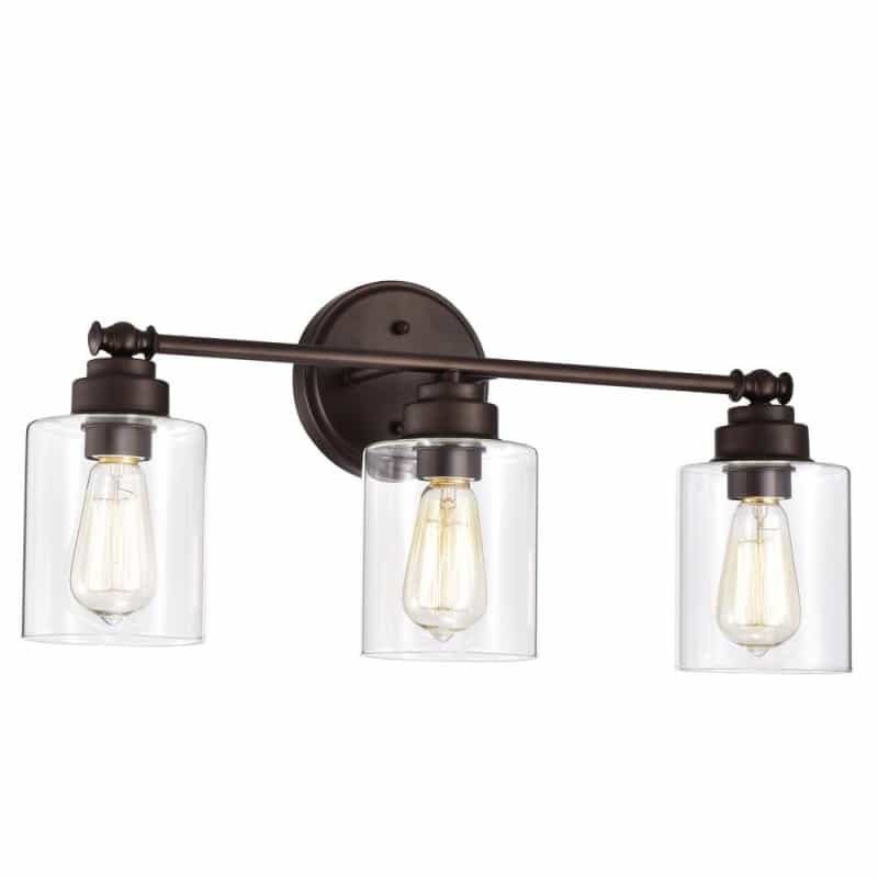 Chloe Lighting Karson Transitional 3 Light Oil Rubbed Bronze Bath Vanity Fixture 23" Wide