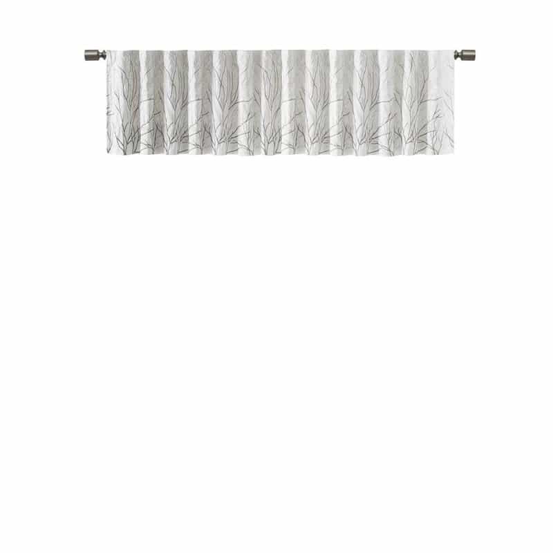 Faux Silk Embroidered Window Valance