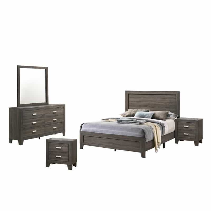Anastasia 5 Piece Bedroom Set With Extra Night Stand, Eastern King