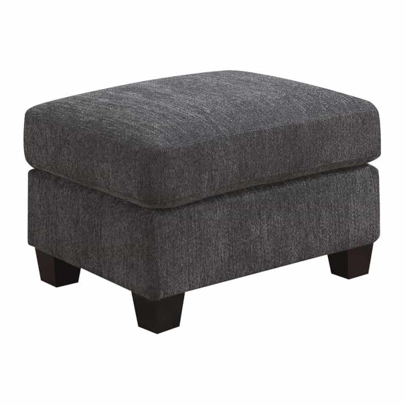 Ottoman With Fixed Cushion And Block Feet
