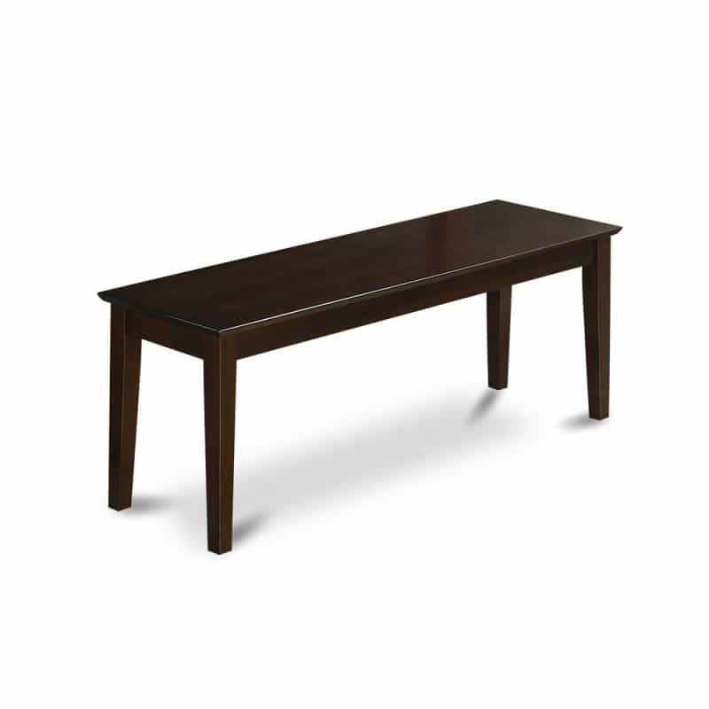 Capri Bench With Wood Seat In Cappuccino