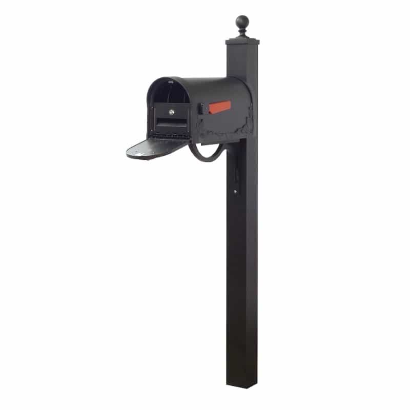 Floral Curbside Mailbox With Locking Insert And Springfield Mailbox Post