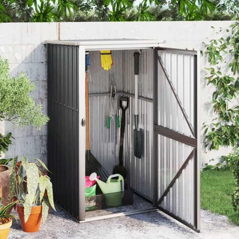Tool Shed Anthracite Galvanized Steel, Metal, Plastic Standard