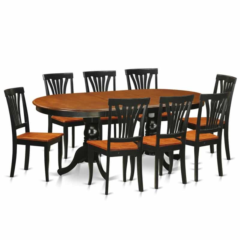 9 Pc Dining Room Set-Dining Table With 8 Dining Chairs