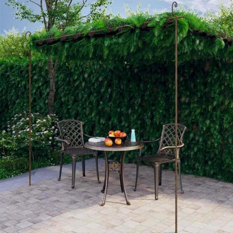 Vidaxl Garden Pergola Antique Brown 13.1'X9.8'X8.2'Iron