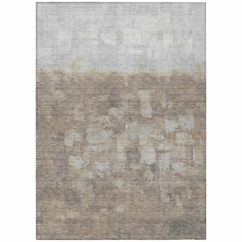 Machine Washable Indoor/Outdoor Chantille Acn2119 Taupe 5' X 7'6" Rug