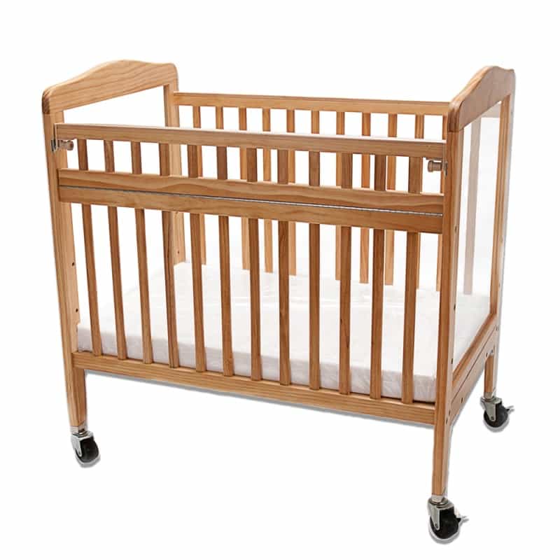 Mini/Portable Non-Folding Wooden Window Crib With Safety Gate