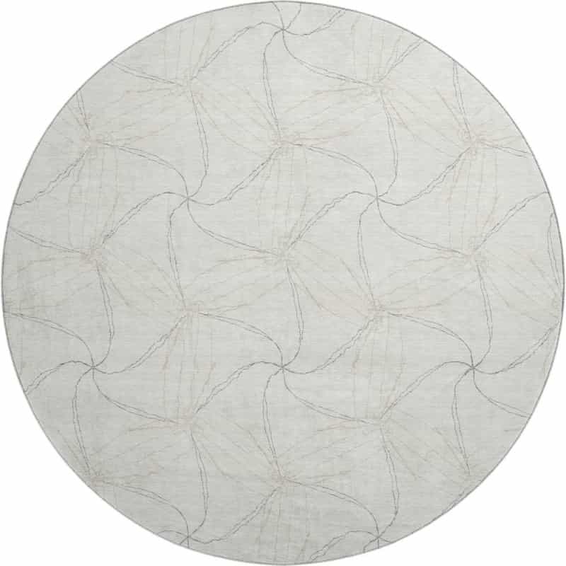 Premium Machine Washable Mayfield Amf968 Ivory 8' X 8' Round Rug