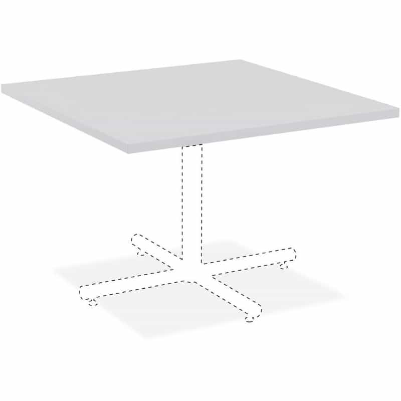 Lorell Hospitality Collection Tabletop - Square Top - 42" Table Top Length X 42" Table Top Width X 1" Table Top Thickness - Breakroom, Cafeteria - Assembly Required - High Pressure Laminate (Hpl), Lig