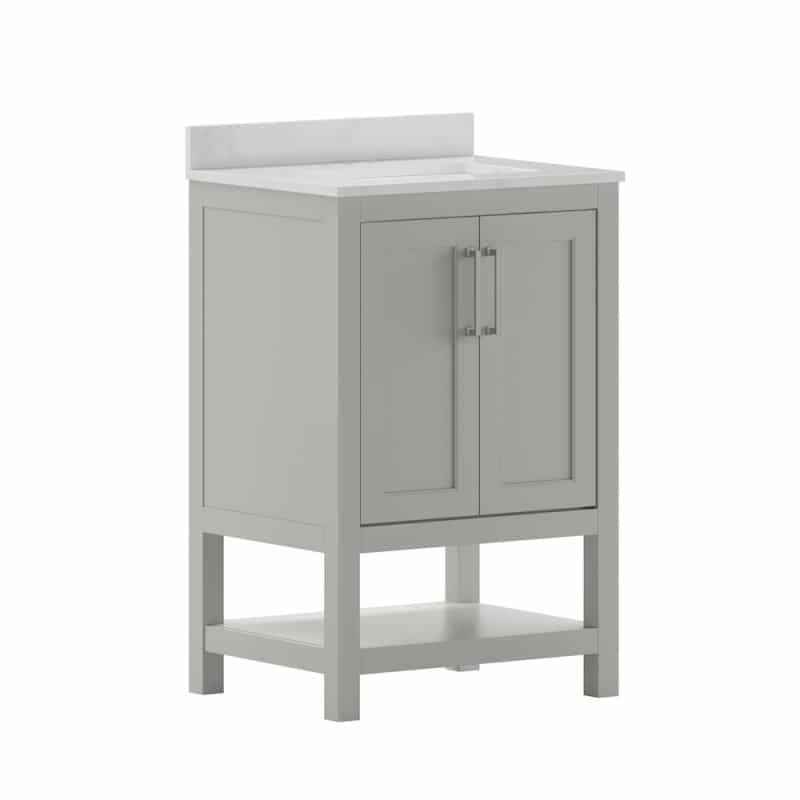 24 Inch Contemporary Bathroom Vanity With Sink Combo