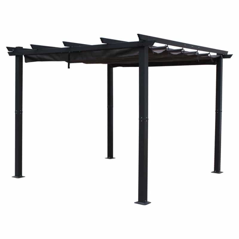 3 Meter Aluminum Framed Pergola, Grey
