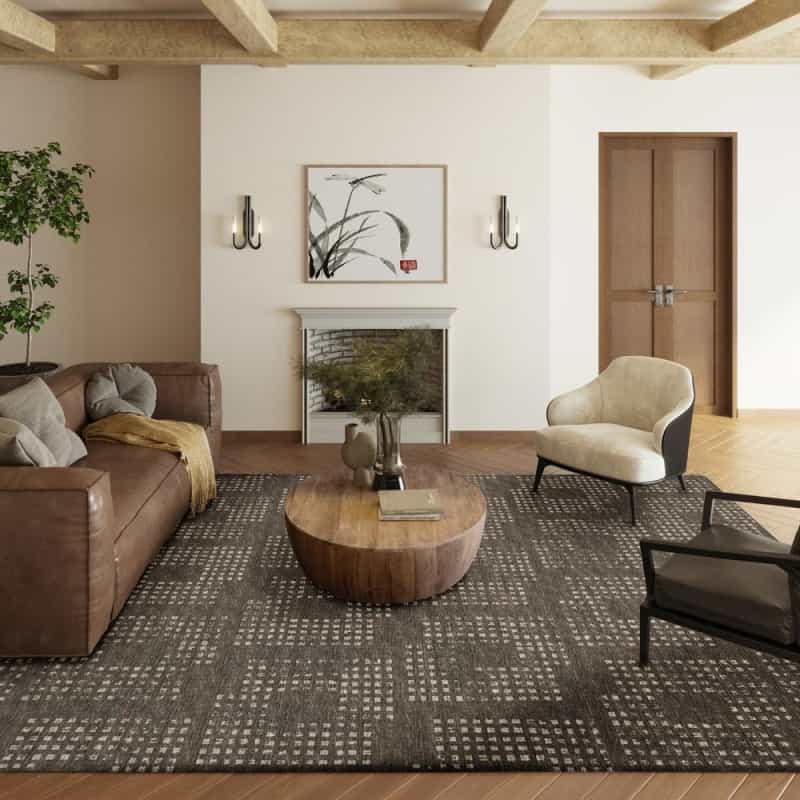 Eleanor Brown Contemporary Geometric 10' X 14' Area Rug Brown Aer31
