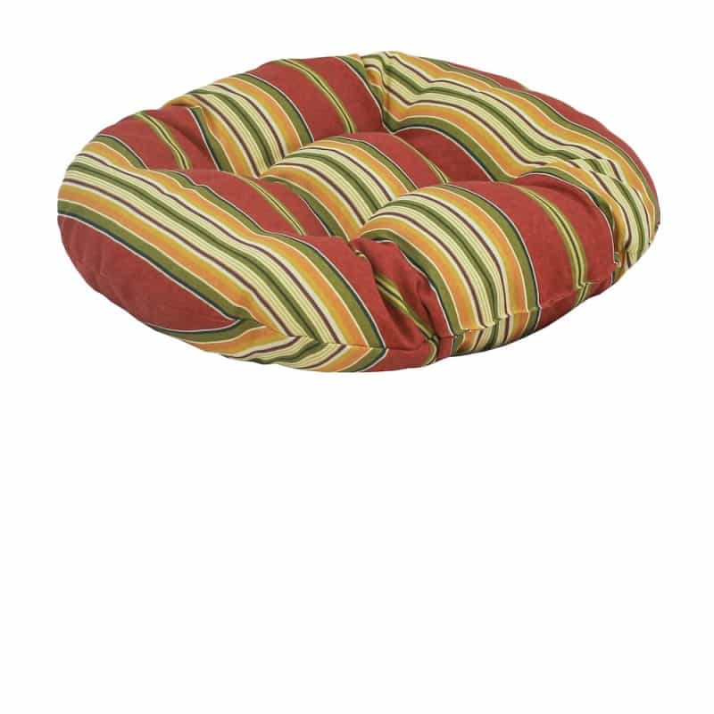 18-Inch Round Spun Polyester Tufted Footstool Cushion