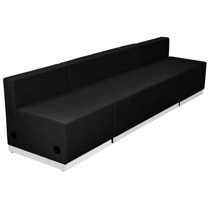 Alon Black Leathersoft Reception Configuration, 3 Pieces