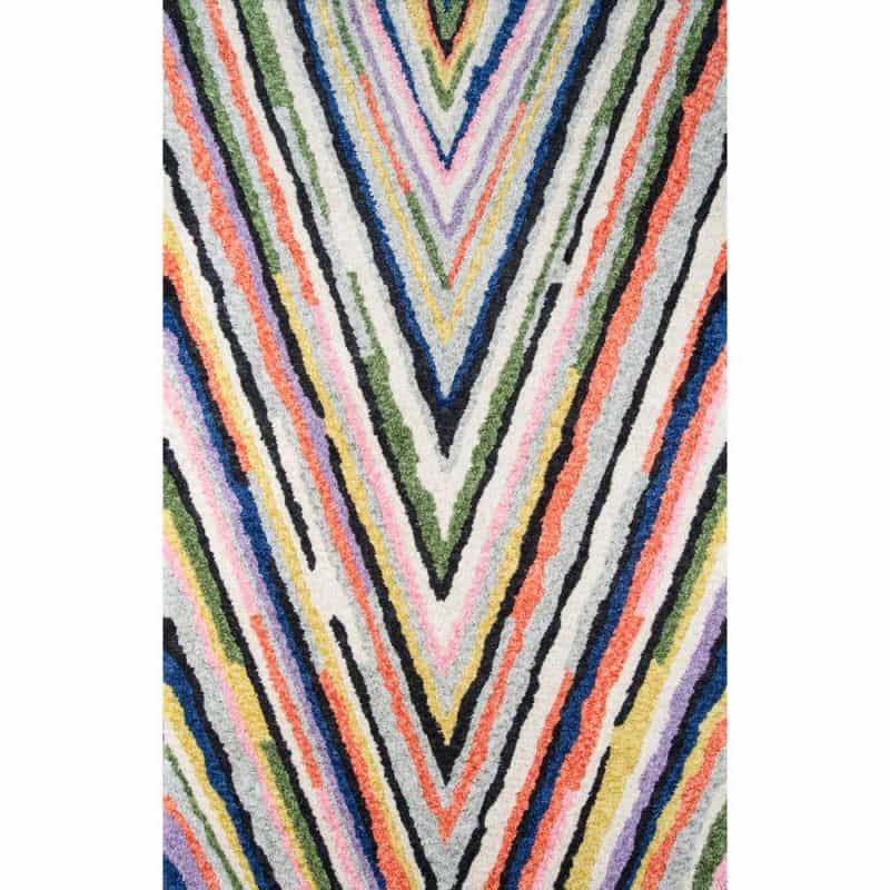 Modern Rectangle Area Rug, Multi, 5' X 7'6"