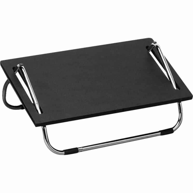 Safco Adjustable Footrests - 5" Adjustable Height - Black, Silver - 1 Each