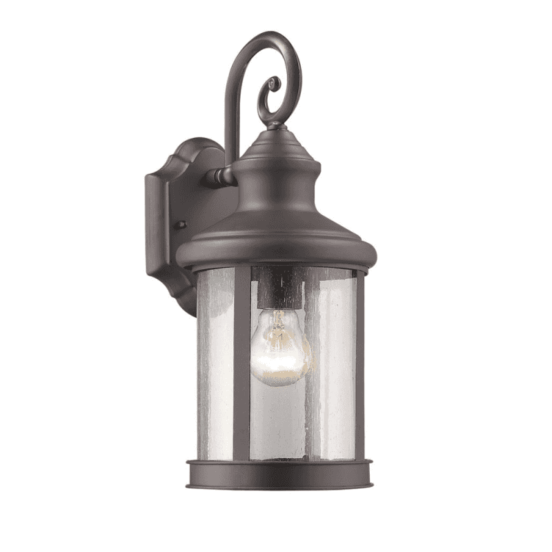Galahad Transitional 1 Light Rubbed Bronze Outdoor Wall Sconce 16" Height