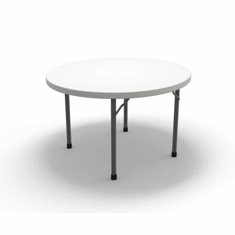 60" Round Table, White