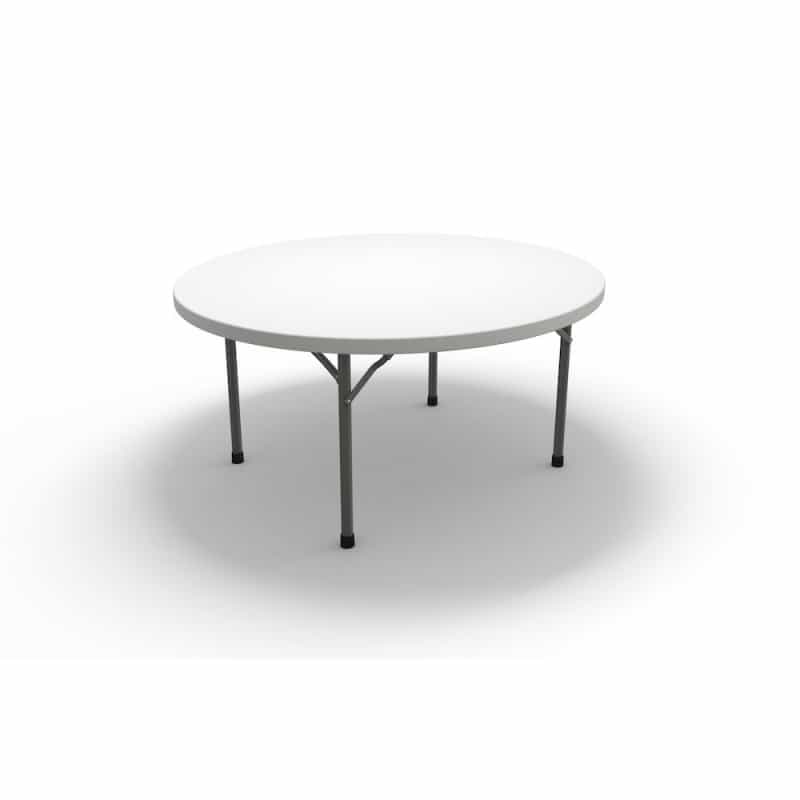 72" Round Table, White