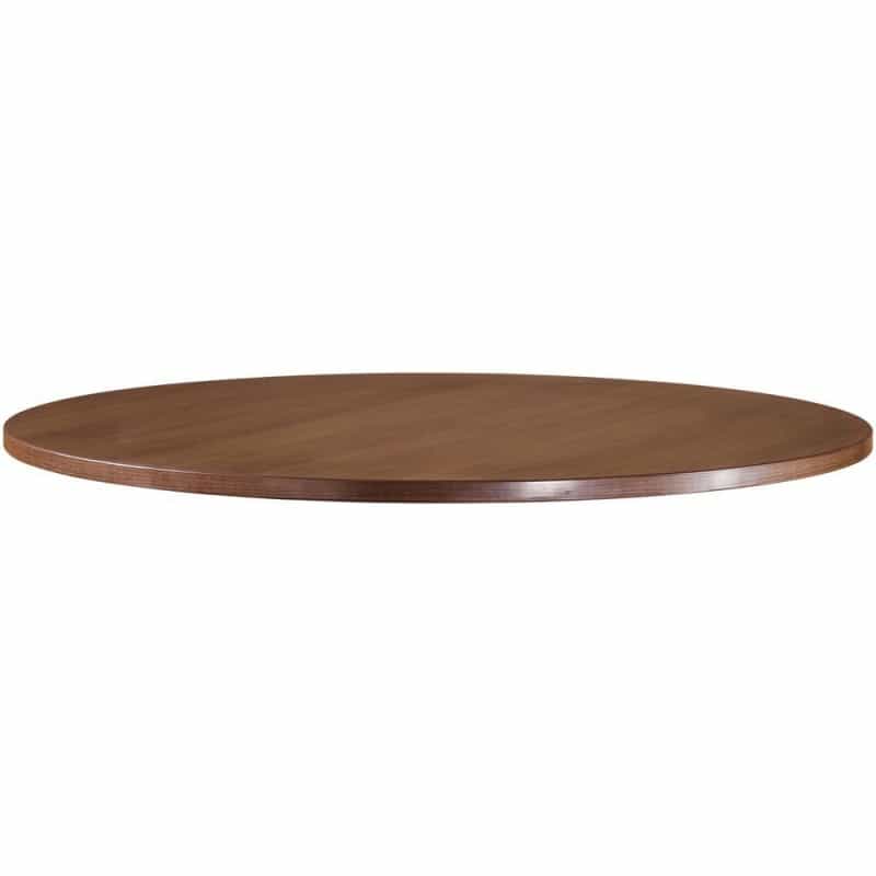 Lorell Essentials Conference Tabletop - Round - 1" Thickness X 42" Diameter Table Top, 1" Height X 41.4" Width X 41.4" Depth - Band Edge - Finish: Walnut Laminate - For Meeting, Office - 1 Each