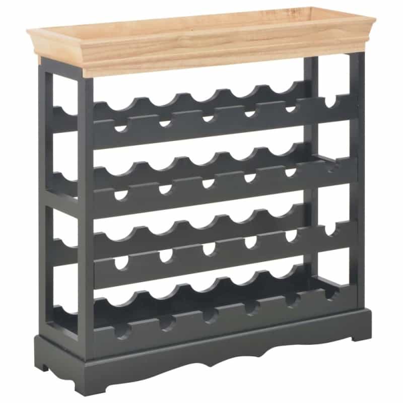 Vidaxl Wine Cabinet Black 27.6"X8.9"X27.8" Mdf, 280067