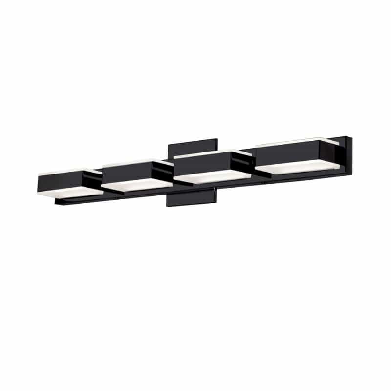 20W Led Wall Vanity, Matte Black Finish