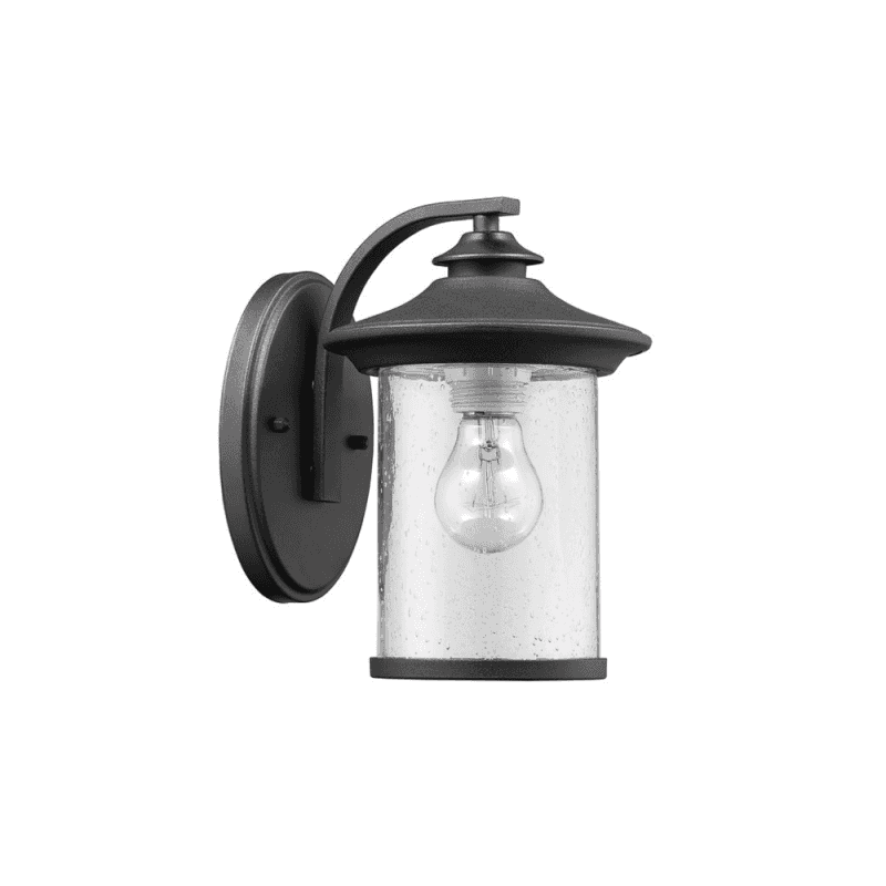 Liam Transitional 1 Light Black Outdoor Wall Sconce 10" Height