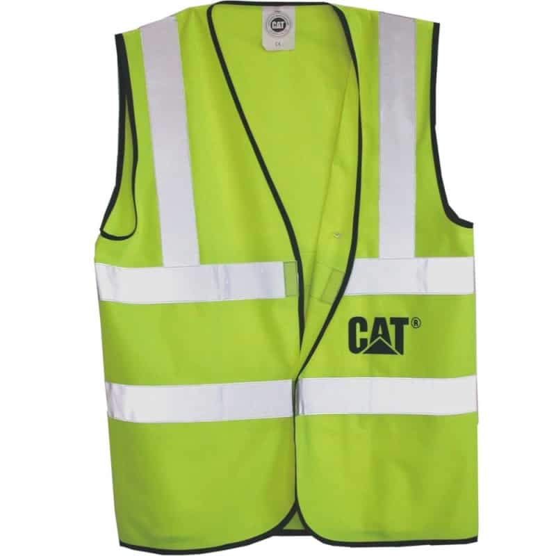 Cat Hi Vis Safety Vest Ansi Class 2 With Reflective Tape Mesh Lightweight
