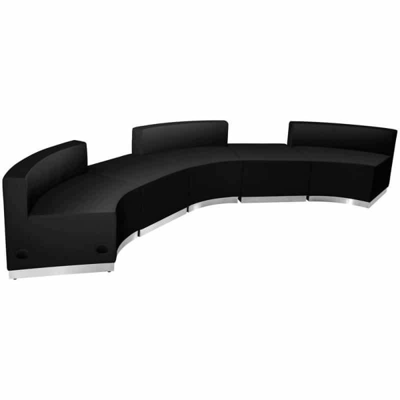 Alon Black Leathersoft Reception Configuration, 5 Pieces