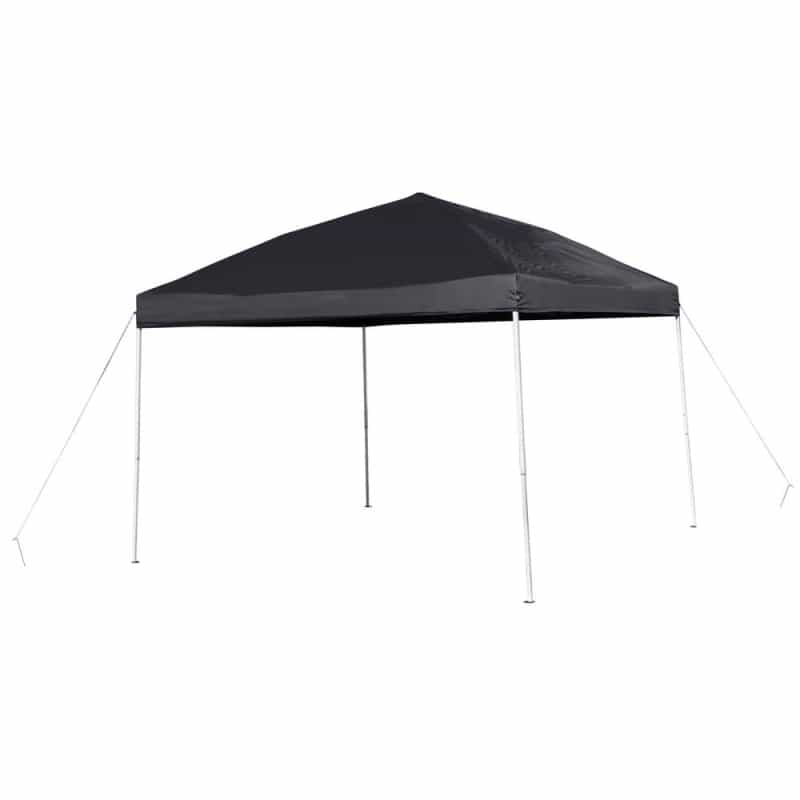10'X10' Black Outdoor Pop Up Event Slanted Leg Canopy Tent With Carry Bag